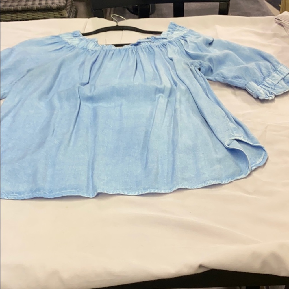 Faded blue Jean top